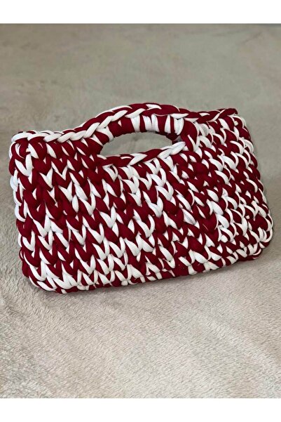 UMRA collection Combed Cotton Yarn Double Set (300Gr Each) Color-Burgundy-White-Hand Knitting Set-Double Set