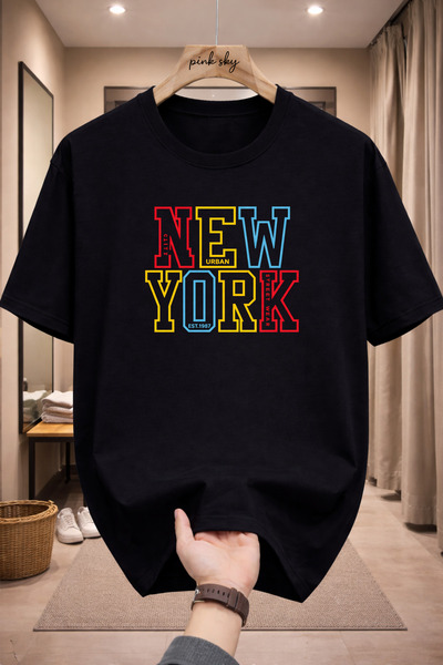 Pink Sky Premium Oversize T-Shirt 100% Cotton Unisex Comfortable Fit Trending...