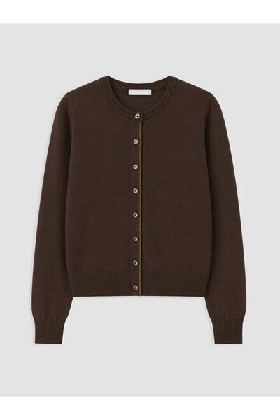 LC Waikiki Lcw Vision Brown Crew Neck Women's Knitwear Cardigan
