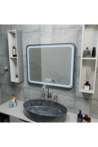 Blackframe Oglindă LED dreptunghiulară 80x60cm – Sistem de dezaburire EDGE To...