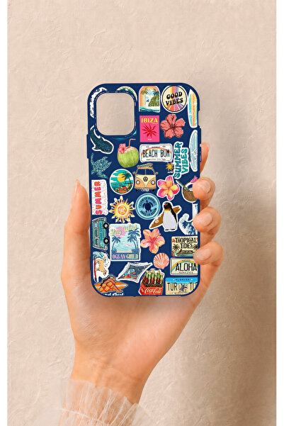Vip Case iPhone 11 Uyumlu Summer Vibes Desenli Silikon Kılıf