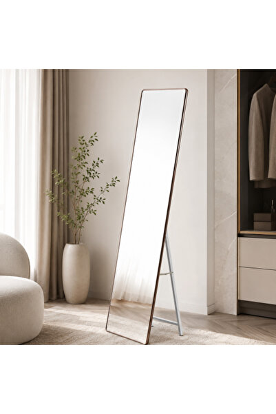 on home Stand Mirror with Coffee Frame – Size 160 x 40 cm