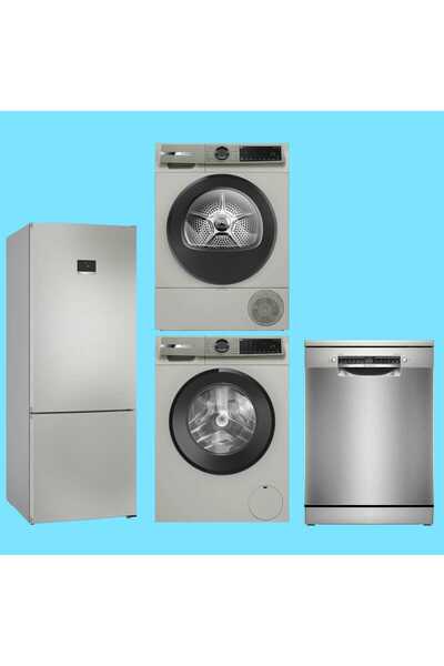 Bosch 4'LÜ BEYAZ EŞYA ÇEYİZ SETİ KGN55CIE0N - WGK242ZXTR - WQJ2420XTR - SMS4I...