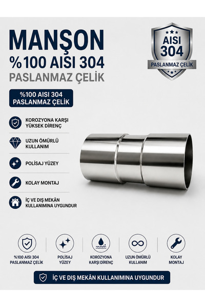 42lik 304 Kalite Paslanmaz Manşon