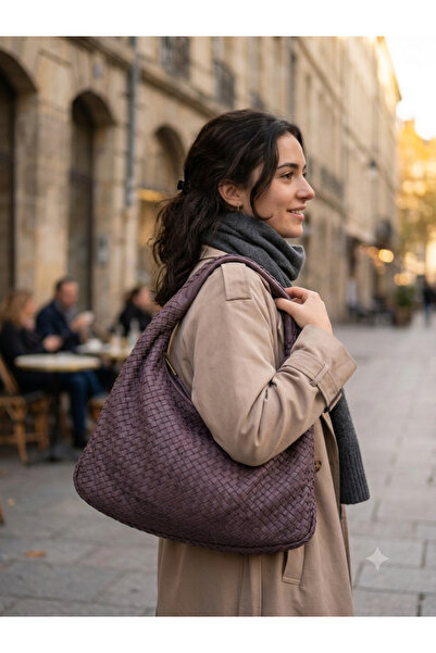 valentina victoria Genuine Knitted Large Size Women's Bag.