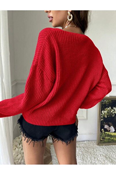 moda mh Yumuşak Dokulu Salaş Triko Kazak