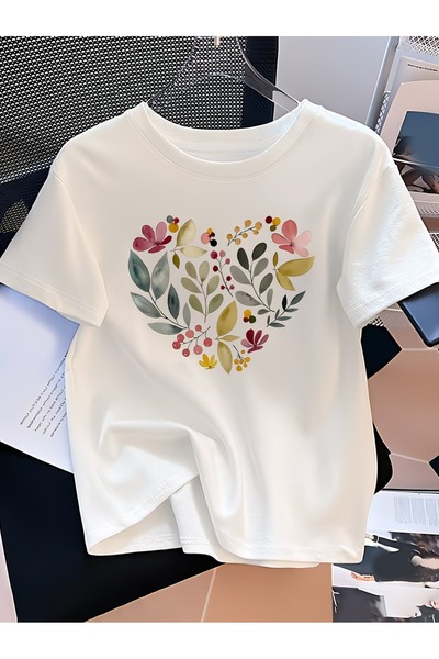 puolikuu Unisex Comfortable Fit Tshrit Printed Tshirt