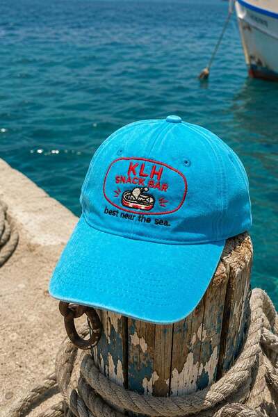 Külah Klh Snack Bar Embroidered Washed Dad Cap – Turquoise
