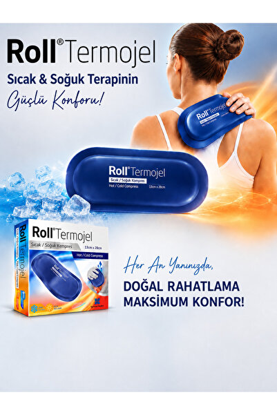 Eom Roll Termojel Sıcak Soğuk Kompres Jel Pedi 13x28 cm Kas ve Eklem Rahatlatıcı