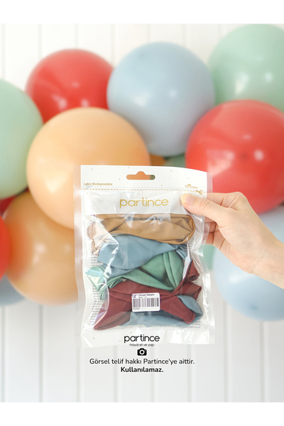 partince 12 Adet Standart Boy 12'' Dinozor Karışım Renk Balonlar