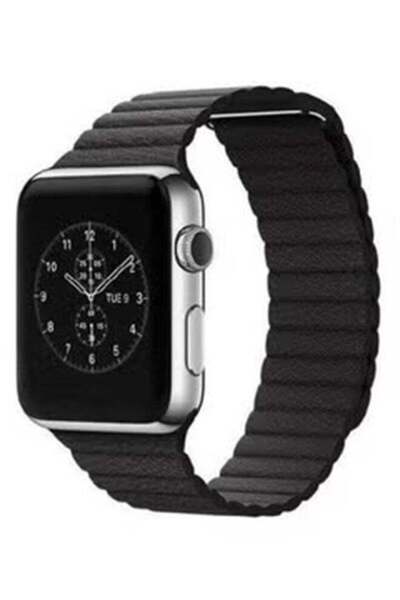 Generic Apple watch band 42mm/44mm/45mm with leather loop compatible with iWa...
