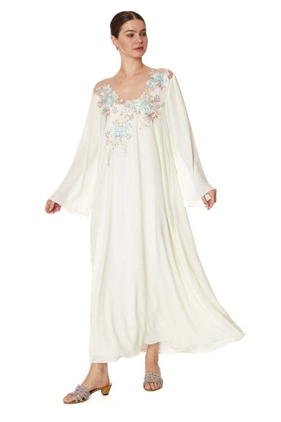 ELEGANZA LA MODE White Jalabiya – ELM J 510