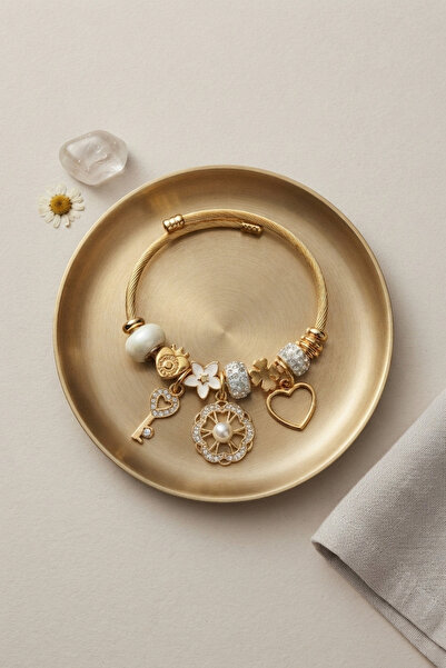 Lisinya White Charmlı Model Women's Bracelet -
