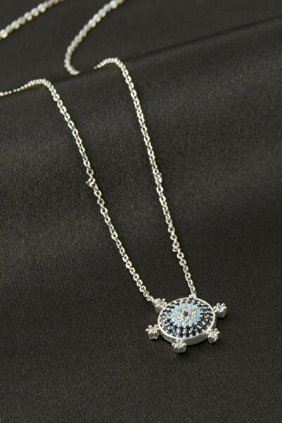 ZERO LAND Aconcept Rudder Zircon Stone Necklace - (190506) Silver Color