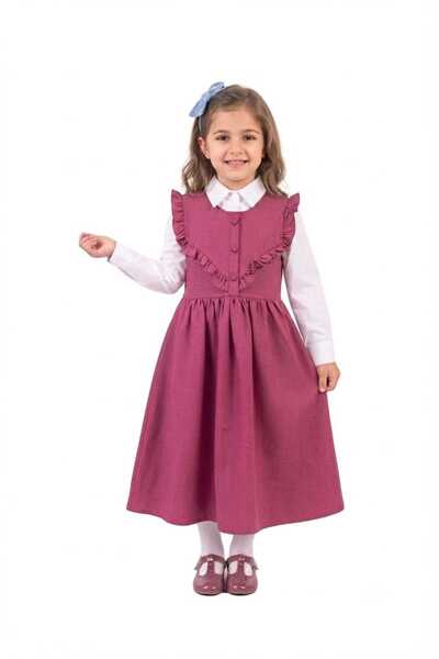 sea gulf Girls' Primary School Uniform Two-Piece with Belt