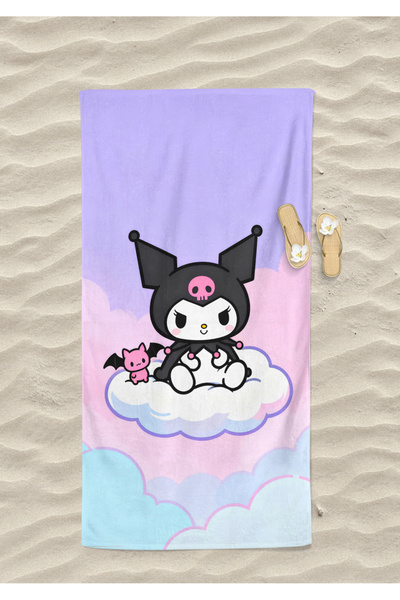 Generic Brand Kuromi Colorful Patterned Cotton Digital Printed Girls' Beach T...