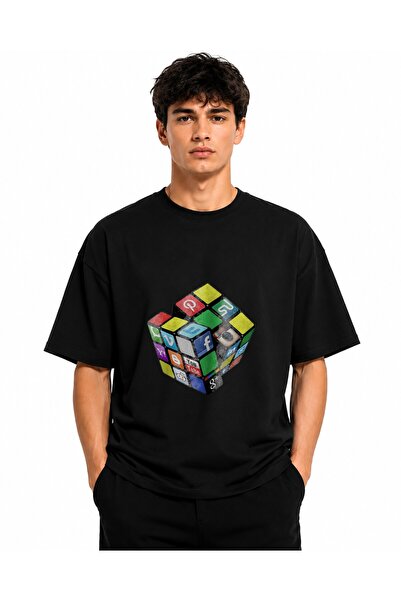 Inscriptie Ουνισέξ Βαμβακερό T-shirt Υψηλής Ποιότητας  "Κύβος Μέσων Κοινωνική...
