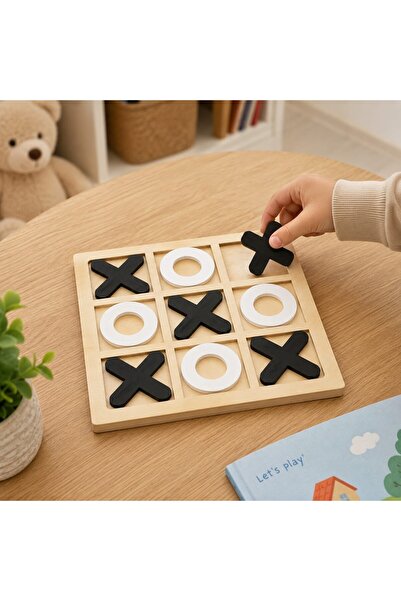 ABDALRAHMAN BARAKAT Wooden Xo Game - a Brain-Teasing Challenge for Kids and A...