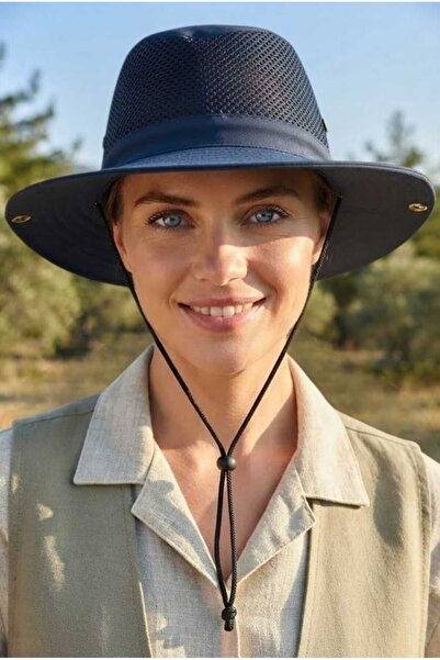 Uniquetrenders Women's Mesh Safari Hat Wide Brim Drawstring Breathable Uv Sun...