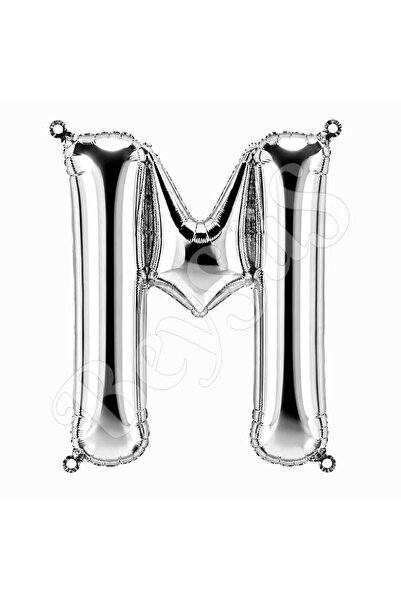 BeySüS Letter m Foil Balloon Silver Color (100 cm)
