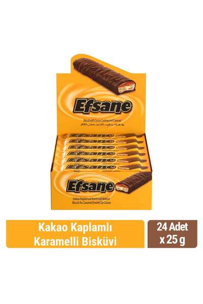 Bifa Efsane Kaplamalı Karamelli Bisküvi 25 gr x 24 Adet