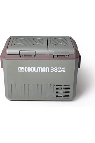Generic ثلاجة وفريزر myCOOLMAN للترفيه، سعة 38 لتر، بمنطقتين، تصميم مزدوج الم...