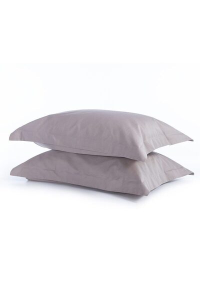Nef Nef Homeware Σατέν Μαξιλαροθήκες 2x52x72 Μόκα