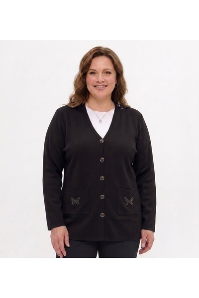 onno style women Cebi Butterfly Stone Steel Knit Classic Tricot Jacket