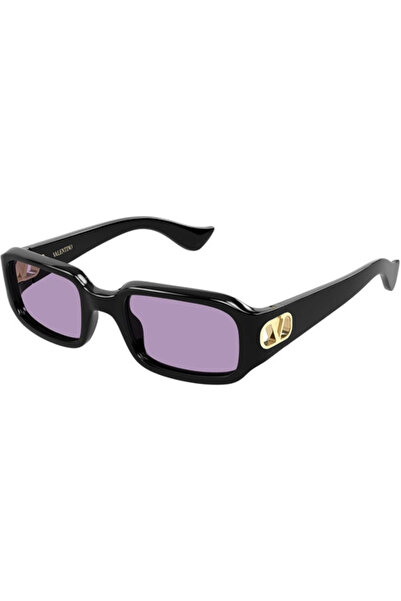 Valentino VG0016S 002 Black Violet Rectangle Gunes Gozlugu