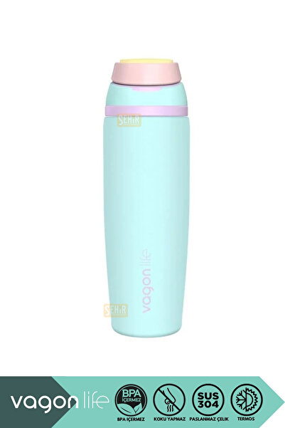 Vagonlife 800ml New Collection Solid Color 6-Hour Hot/Cold Stainless Steel Th...