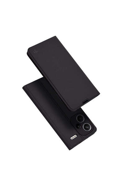 Techsuit Husă pentru Xiaomi Redmi Note 13 Pro+ 5G, Magskin Book, negru - negru