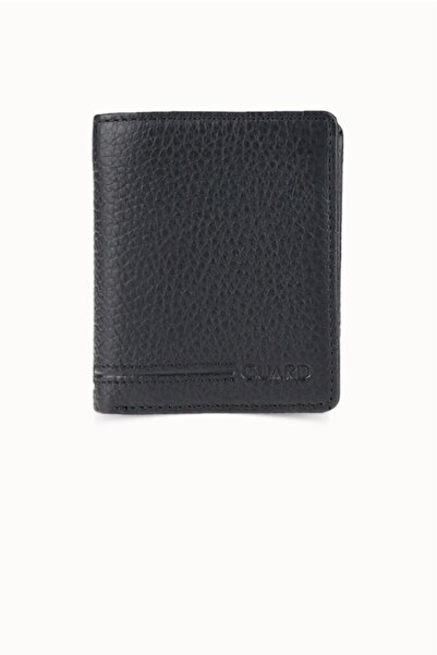 Çıkrık Guard Men's Black Wallet with Medium Double Urinals and Coin Eyes