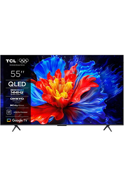 TCL Televizor QLED 55P8K, 139 cm, Smart Google TV, 4K Ultra HD, 100Hz, Clasa ...