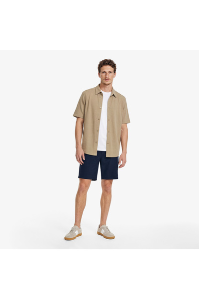 Nautica Men's Navy Blue Regular Fit Shorts