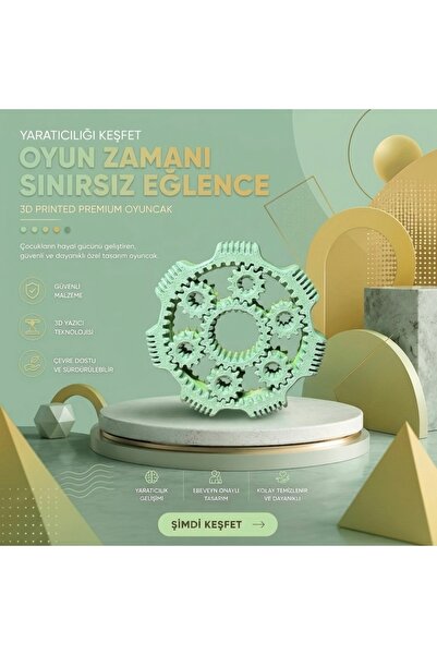 3D Dişli hareketli stres çarkı