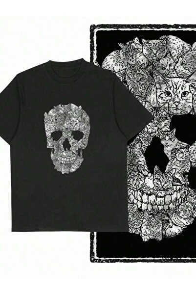 4CR تي شيرت Coolmind X0057 Intricate Mind Graphic 100% قطن حصري مقاس كبير ملا...
