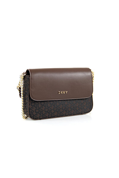 Dkny حقيبة نسائية جديدة كلاسيكية من DK بتصميم مونوغرام مرقعة مع سلسلة وحزام ل...