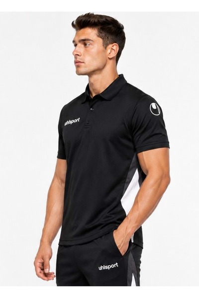 UHLSPORT 1002378 Eqııpe 29 Polo Neck T-Shirt Men's T-Shirt Black