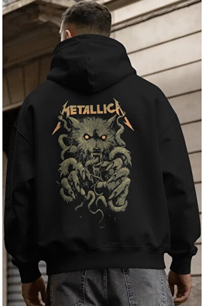 SEVBANO Metallica Rock Metal Music Band Back Printed Unisex Oversize Premium ...