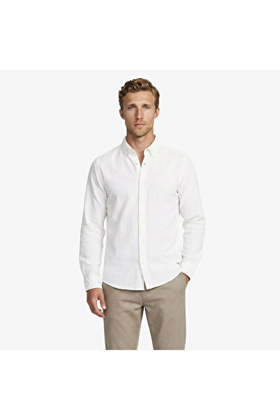Nautica Erkek Beyaz Regular Fit Gömlek