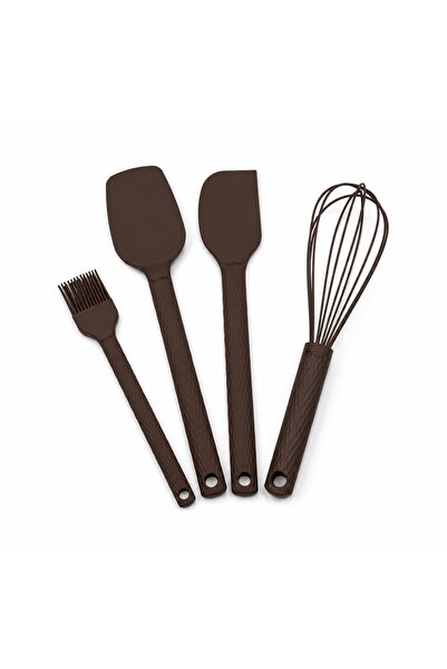 Tantitoni Prism-Shaped Silicone Coffee Color Prep Set, Large, 4-Piece
