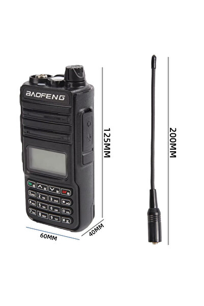 BAOFENG RD-K5 Walikie-Talkie, USB Type-C, Lanternă LED, Negru