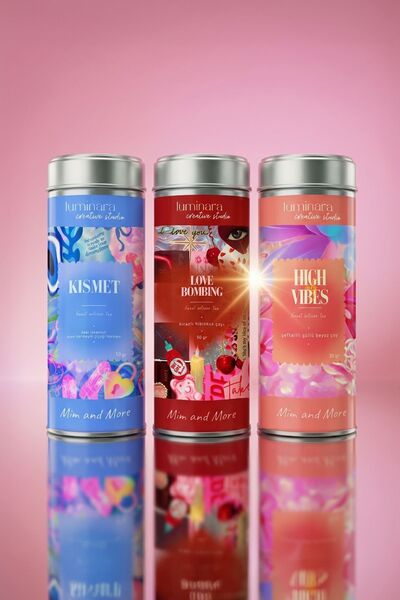 Luminara Studio Triple Tea Set - Good Luck, Love Bombing & High Vibes Only
