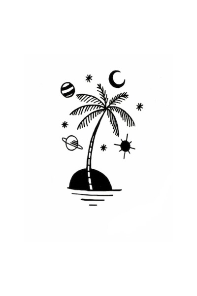 FlashTattoosRomania Tatuaj temporar, Tatuaje flash România, Palmier mic, rezi...