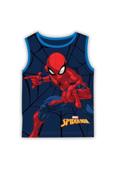 Marvel Spider-Man Classics Σπάιντερ-Μαν ναυτικό μπλε φανελάκι 3-8 ετών με μεγ...