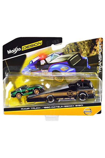 Maisto Masinuta Elite Transport Maisto, Ramp Truck si 1980 Datsun 280ZX, 1:64