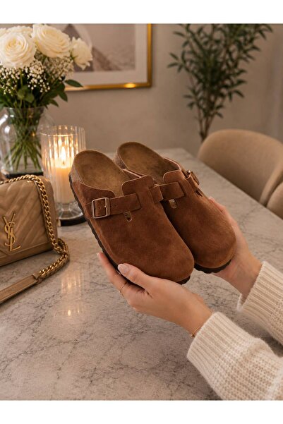 FEMME FATALE Arizona Close Toe Unisex Daily Suede Sabo Slippers