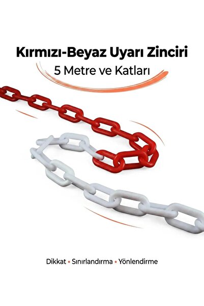 gebze iş güvenliği سلسلة بلاستيكية حمراء وبيضاء، سلسلة دوبا، سلسلة أمان 8 مم ...