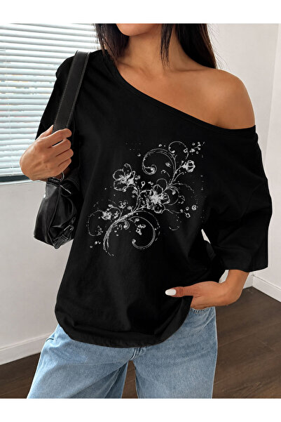 Flood Of Style T-Shirt - Μαύρο - Χαλαρό