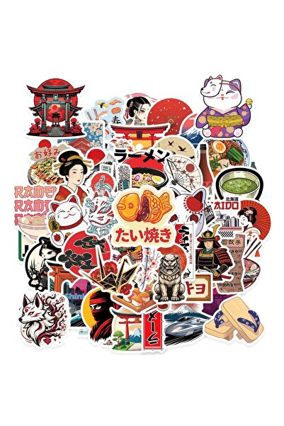 Choice 50pcs 50Pcs Japanese Stickers Traditional Elements Decals Scrapbooking...
